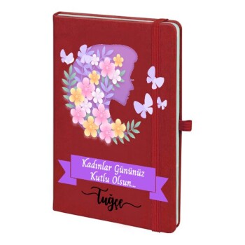 Tarihsiz Kırmızı Ajanda / Defter 13X21Cm