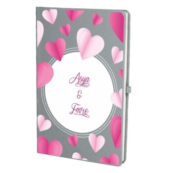Tarihsiz Çizgili Gri Ajanda/Defter 13X21Cm