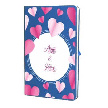 Tarihsiz Çizgili Mavi Ajanda/Defter 13X21Cm