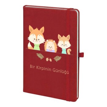 Tarihsiz Kırmızı Ajanda / Defter 13X21Cm