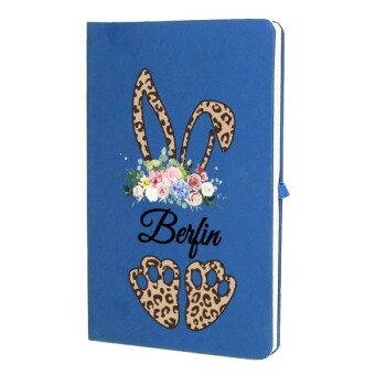 Tarihsiz Çizgili Mavi Ajanda/Defter 13X21Cm