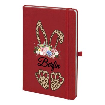Tarihsiz Kırmızı Ajanda / Defter 13X21Cm