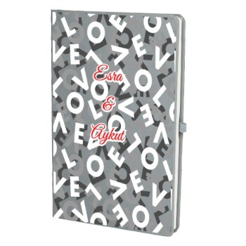 Tarihsiz Çizgili Gri Ajanda/Defter 13X21Cm