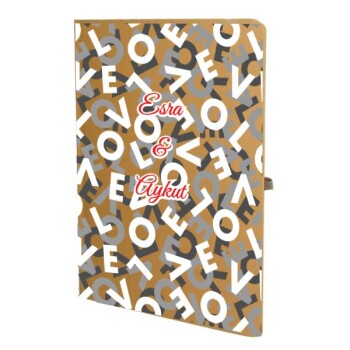 Tarihsiz Çizgili Taba Ajanda/Defter 13X21Cm