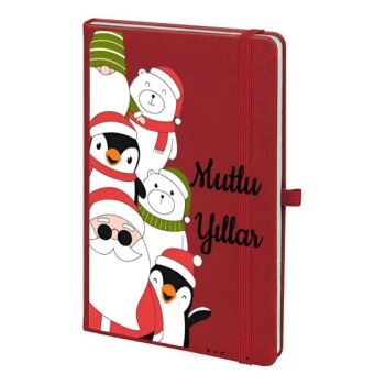 Tarihsiz Kırmızı Ajanda / Defter 13X21Cm
