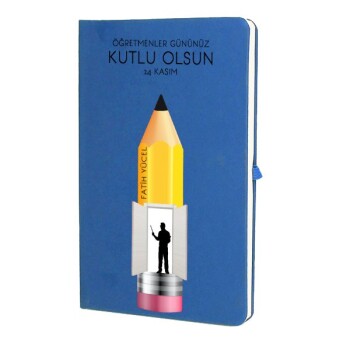 Tarihsiz Çizgili Mavi Ajanda/Defter 13X21Cm