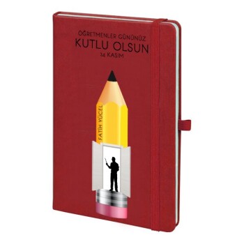 Tarihsiz Kırmızı Ajanda / Defter 13X21Cm