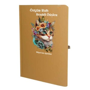 Tarihsiz Çizgili Taba Ajanda/Defter 13X21Cm