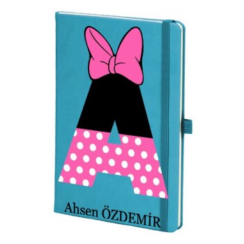 Tarihsiz Çizgili Turkuaz Ajanda/Defter 13X21Cm