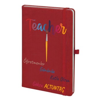 Tarihsiz Kırmızı Ajanda / Defter 13X21Cm