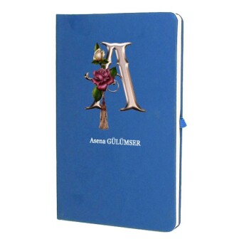 Tarihsiz Çizgili Mavi Ajanda/Defter 13X21Cm