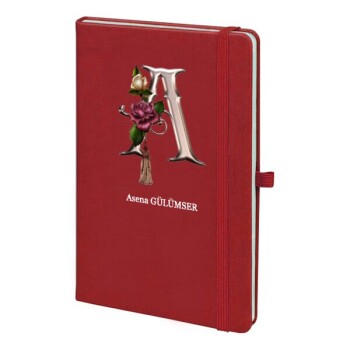 Tarihsiz Kırmızı Ajanda / Defter 13X21Cm