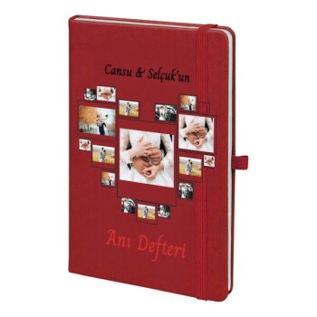 Tarihsiz Kırmızı Ajanda / Defter 13X21Cm