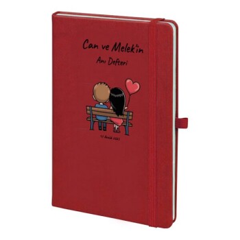 Tarihsiz Kırmızı Ajanda / Defter 13X21Cm