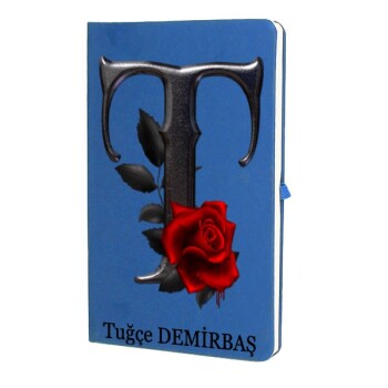 Tarihsiz Çizgili Mavi Ajanda/Defter 13X21Cm