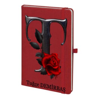Tarihsiz Kırmızı Ajanda / Defter 13X21Cm