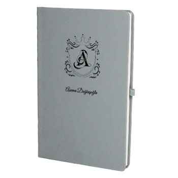 Tarihsiz Çizgili Gri Ajanda/Defter 13X21Cm