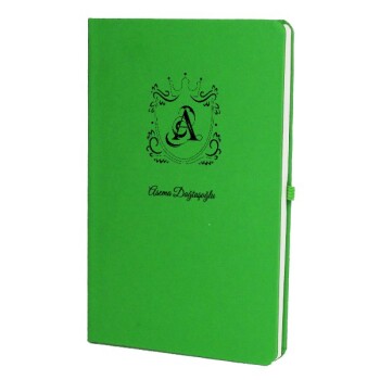 Tarihsiz Çizgili Yeşil Ajanda/Defter 13X21Cm