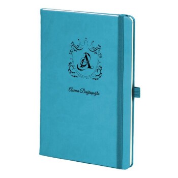 Tarihsiz Çizgili Turkuaz Ajanda/Defter 13X21Cm