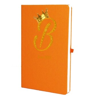Tarihsiz Çizgili Turuncu Ajanda/Defter 13X21Cm
