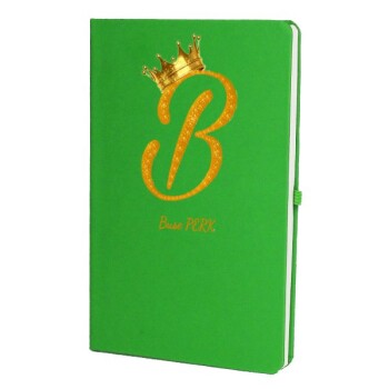 Tarihsiz Çizgili Yeşil Ajanda/Defter 13X21Cm