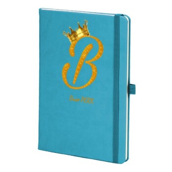 Tarihsiz Çizgili Turkuaz Ajanda/Defter 13X21Cm