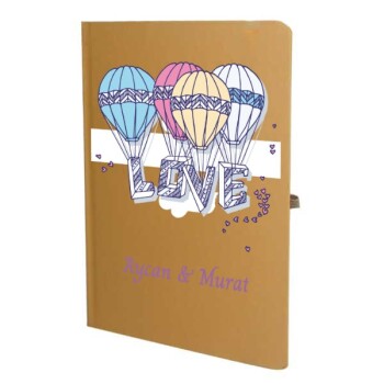 Tarihsiz Çizgili Taba Ajanda/Defter 13X21Cm