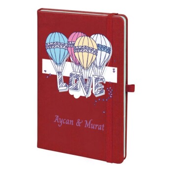 Tarihsiz Kırmızı Ajanda / Defter 13X21Cm