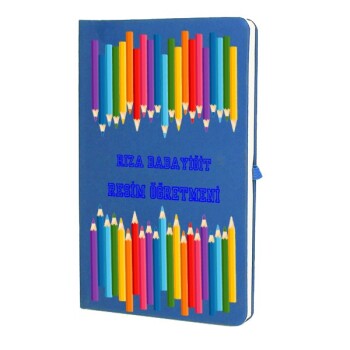 Tarihsiz Çizgili Mavi Ajanda/Defter 13X21Cm
