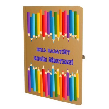 Tarihsiz Çizgili Taba Ajanda/Defter 13X21Cm