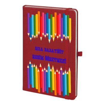 Tarihsiz Kırmızı Ajanda / Defter 13X21Cm