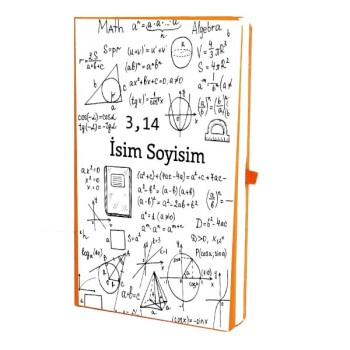 Tarihsiz Çizgili Turuncu Ajanda/Defter 13X21Cm