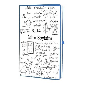 Tarihsiz Çizgili Mavi Ajanda/Defter 13X21Cm