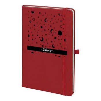 Tarihsiz Kırmızı Ajanda / Defter 13X21Cm