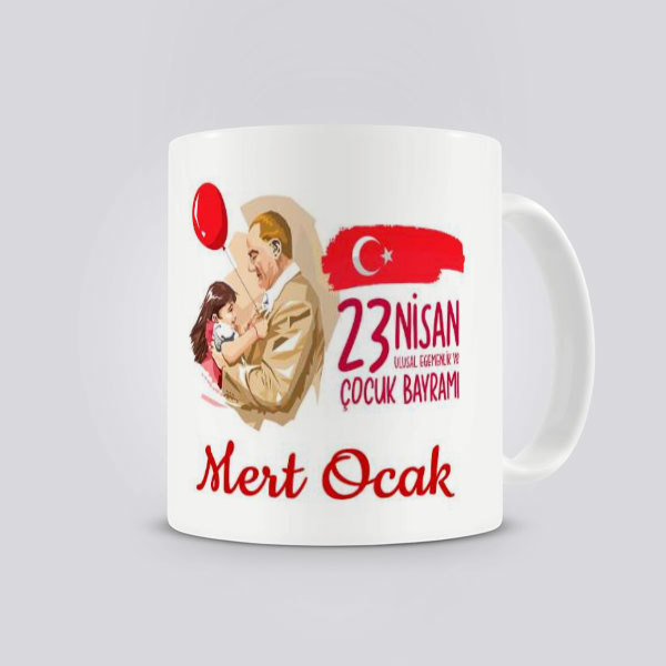 23 Nisan Bayramı Atatürk Baskılı Kupa online tasarla