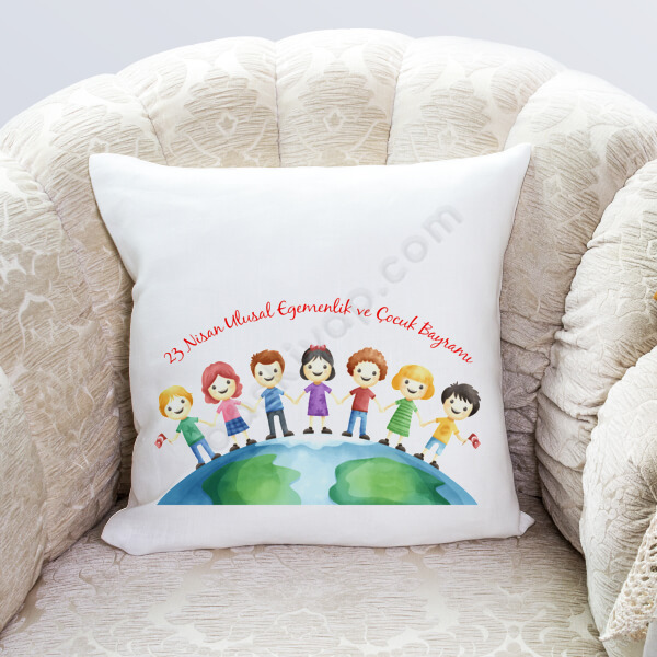 23 Nisan Çocuk Bayramı 3 Tasarım Yastık online tasarla
