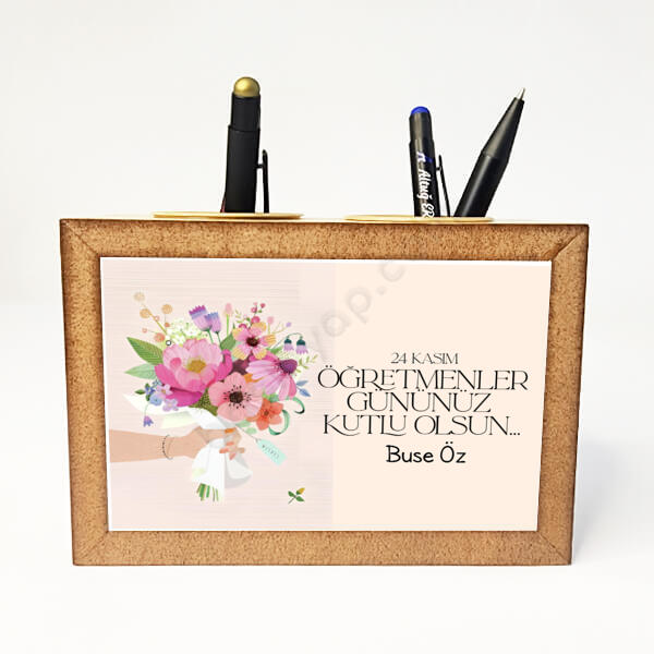 24 Kasım Öğretmenler Günü Masaüstü Kalemlik-2 online tasarla