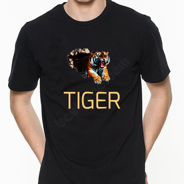 3D Tiger Tişört online tasarla