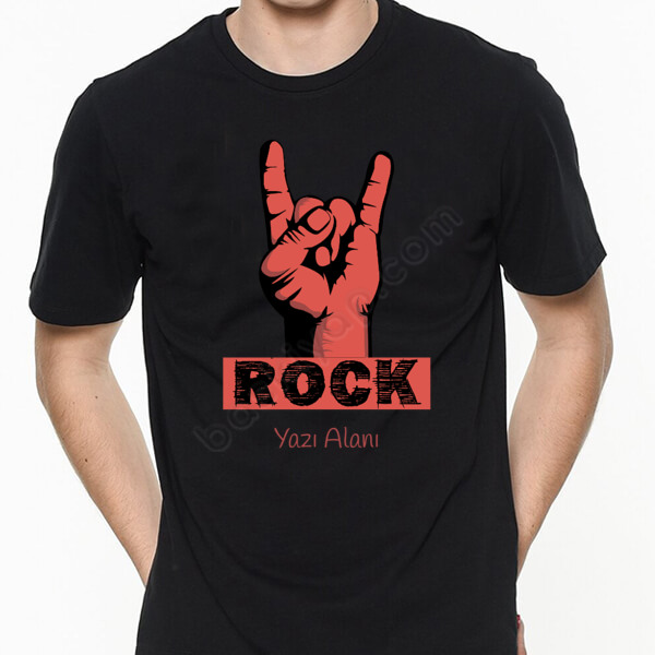Rock Tasarımlı Tişört online tasarla