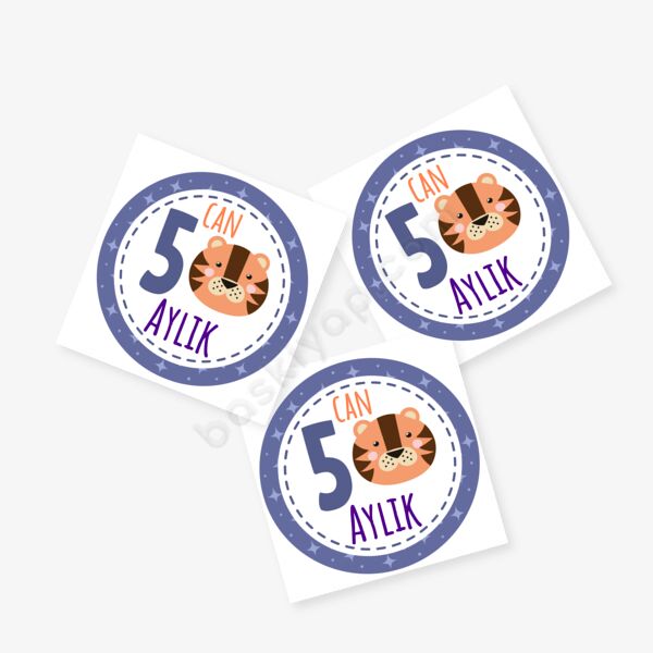 5 Aylık Bebek Etiket online tasarla