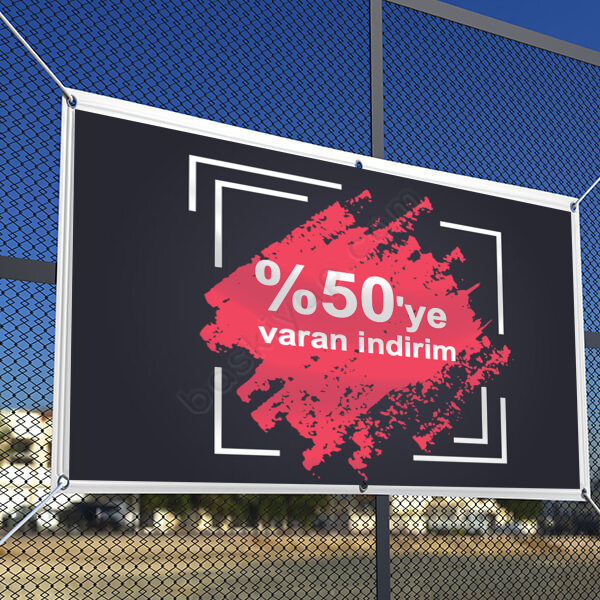 %50'Ye Varan İndirim Tasarımlı Branda online tasarla