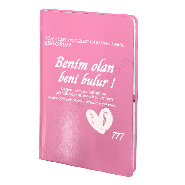 777 Pembe Manifest Defteri – Tarihsiz Pembe Ajanda / Defter tasarımı