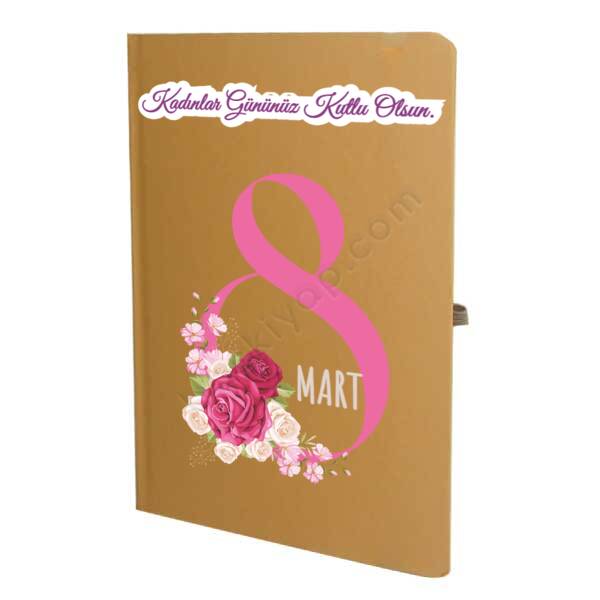 8 Mart Tarihsiz Çizgili Taba Defter – Tarihsiz Çizgili Taba Ajanda/Defter 13X21Cm tasarımı