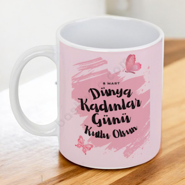 8 Mart Temalı Kupa Bardak online tasarla