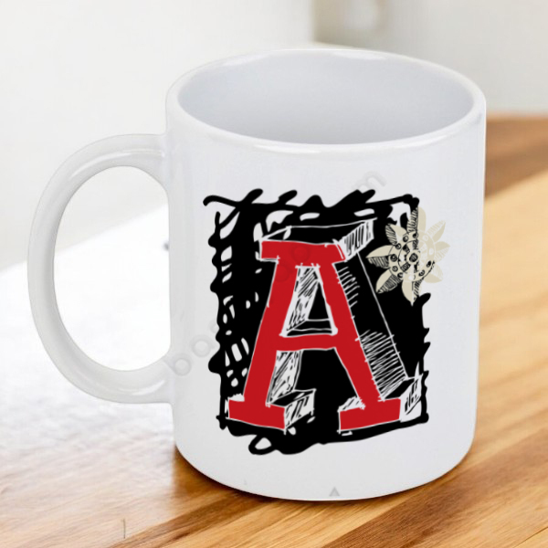 A Harfli Kupa Bardak online tasarla