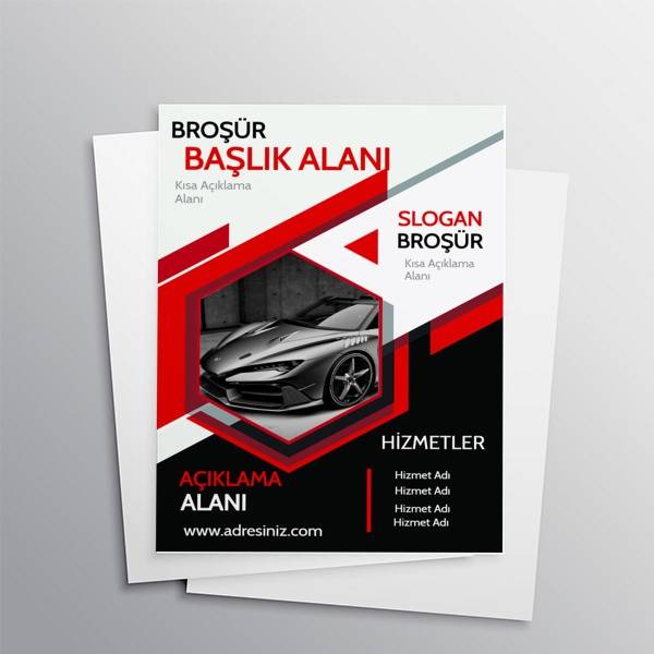 Siyah Kırmızı Rent A Car online tasarla