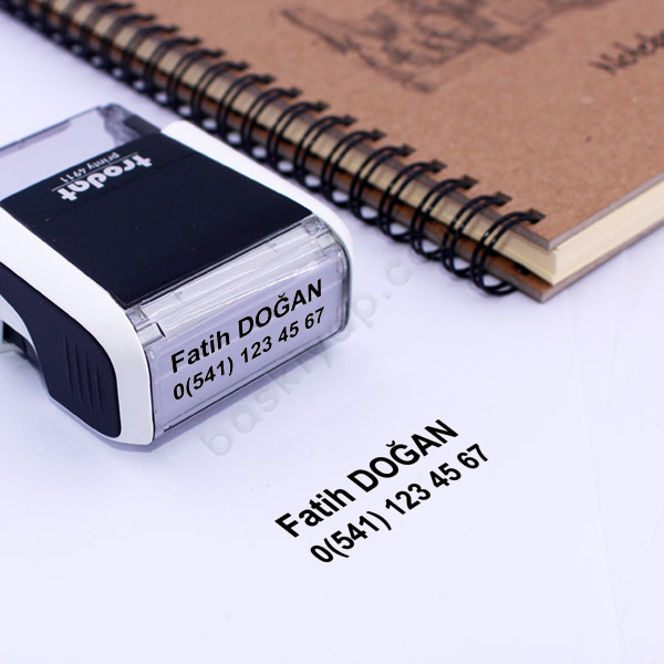 Ad Soyad & Telefon Kaşesi online tasarla