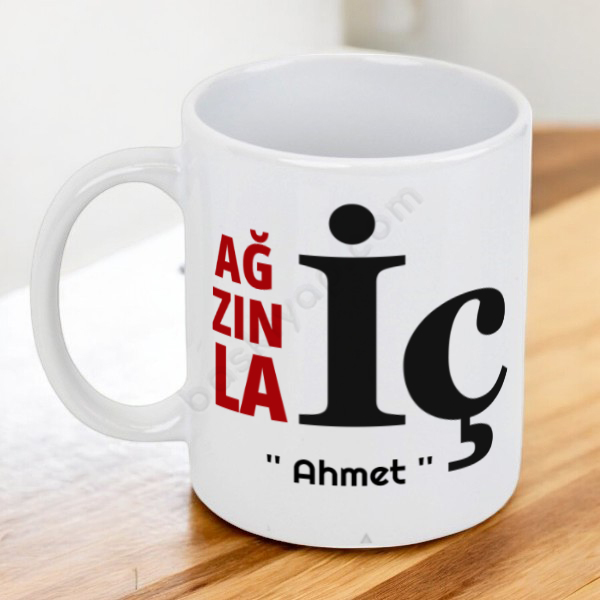 Ağzınla İç Tasarımlı Kupa online tasarla