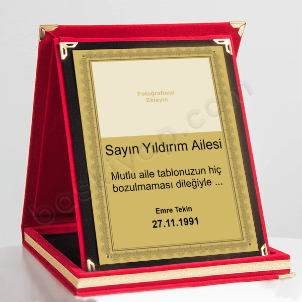 Aile Plaketi online tasarla