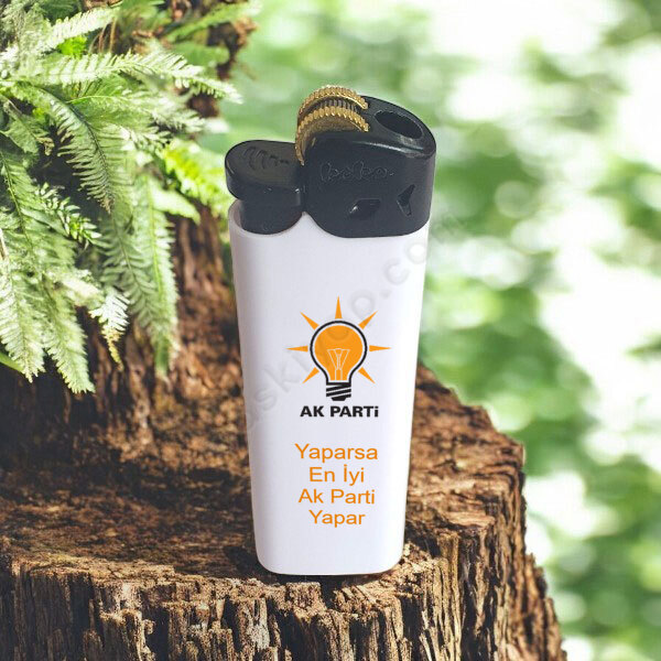 Ak Parti Promosyon Beyaz Çakmak online tasarla